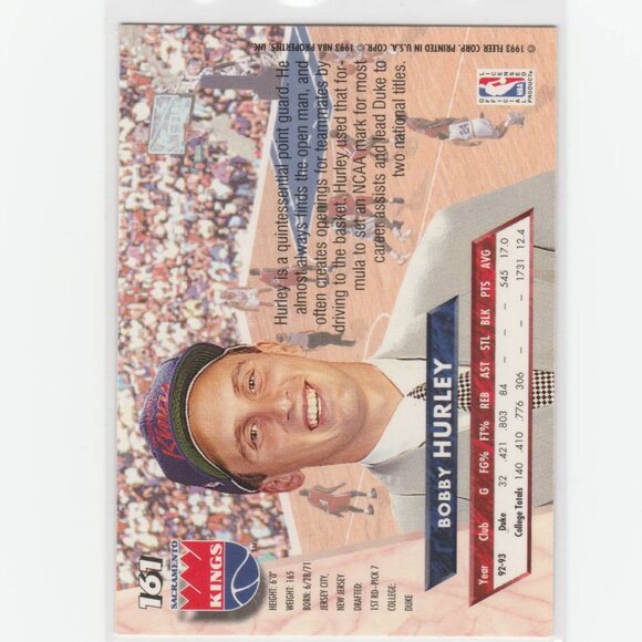 Bobby Hurley Rookie Card 1993 Fleer Ultra Sacramento Kings 1st Round Draft Pick! - Picture 2 of 2